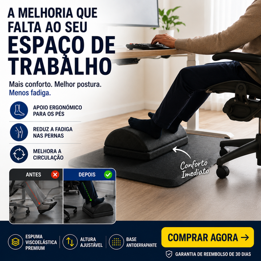 Apoio Ergonómico para Pés em Espuma Viscoelástica Ajustável