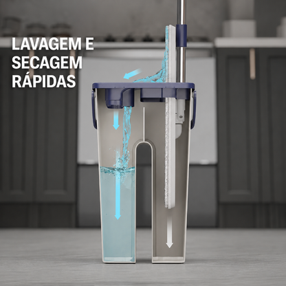 Kit Esfregão + Balde Compact — Lavar e Secar num só movimento