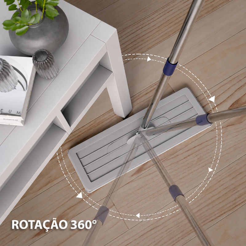Kit Esfregão + Balde Compact — Lavar e Secar num só movimento